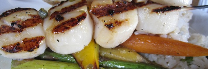 Grilled Scallops, Cardero's, 1583 Coal Harbour Quay, Vancouver
