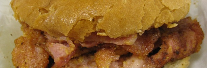 Peameal bacon sandwich, Carousel Bakery, St. Lawrence Market, 95 Front Street East Toronto, ON